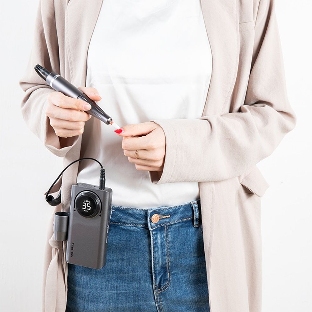 foreverlily Nail Drill Machine Nail Polisher 0~35000rpm 30W Portable High-grade Manicure Device