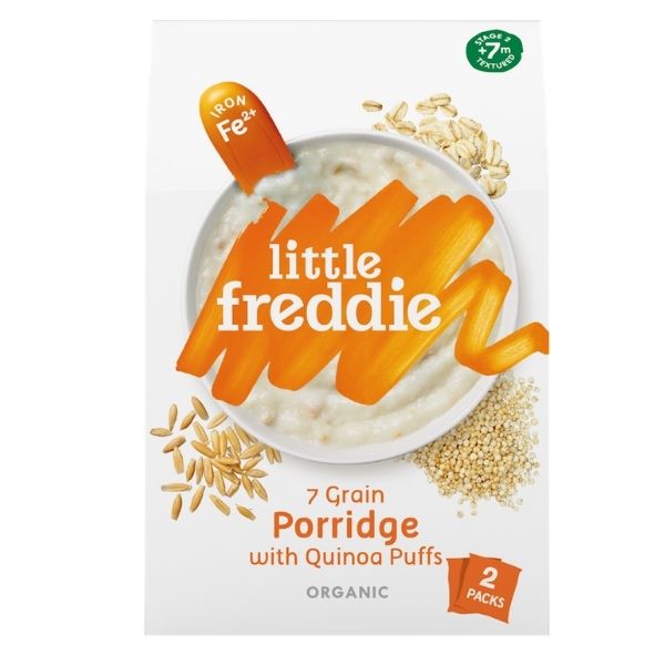 Organic Little Freddie 7 Grain Porridge with Quinoa Puffs (80g x2)